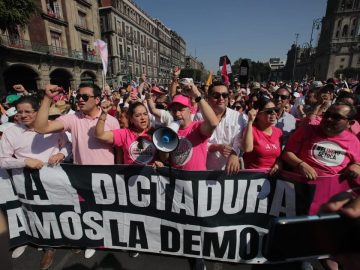 Tens of thousands protest Mexico’s electoral law changes