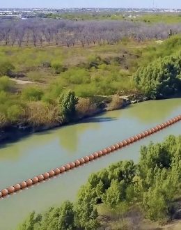 A judge will consider if Texas can keep its floating barrier to block migrants