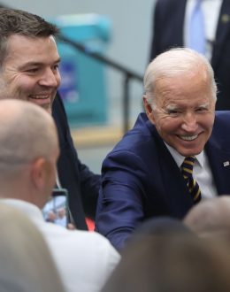 President Joe Biden says he will request more funding for a new coronavirus vaccine