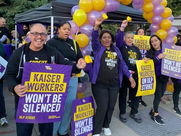 Patient frustration due to strike at Kaiser Permanente; Operations were rescheduled, chemotherapy treatments were canceled
