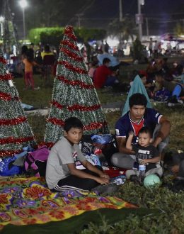Thousands join Christmas Eve migrant caravan – the biggest in more than a year