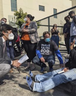 Court in session on Skid Row
