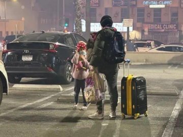 The Latino Community Takes to The Streets to Support The Victims of The Fires