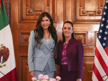 Trump’s Homeland Security Secretary says after meeting with Sheinbaum that “there is still a lot of work to be done.”