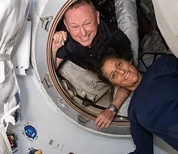 U.S. astronauts finally returning to Earth after 9 months in space