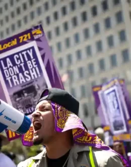 It wasn’t pretty, but it was fair. Thousands of workers march to renegotiate a labor contract.
