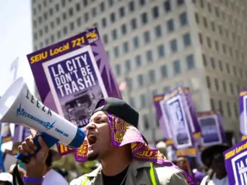 It wasn’t pretty, but it was fair. Thousands of workers march to renegotiate a labor contract.
