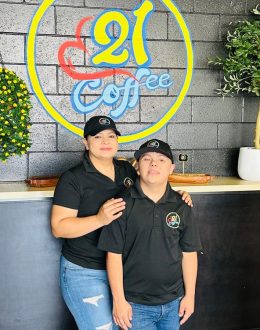 Yojana Fombona has turned 21 Coffee not only into a business, but also into a place where her son Anthony, who has Down syndrome, prepares for life