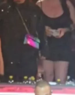 Baja California Governor Marina del Pilar and Julión Álvarez singing corridos at a palenque