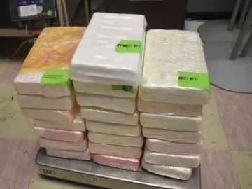 Women abandon more than 50 million pesos worth of cocaine and methamphetamine in suitcases at Tijuana airport