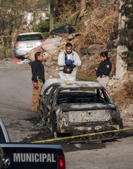 Three charred bodies found inside the trunk of a truck in Tijuana