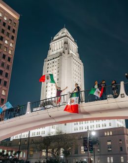 During protests, the Mexican flag stands as a symbol of Latin heritage—not colonization