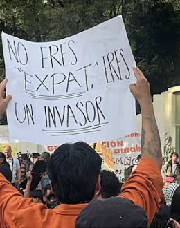 ‘¡Fuera gringos!’: Mexicans take to the streets to protest gentrification and the treatment of migrants in the U.S.