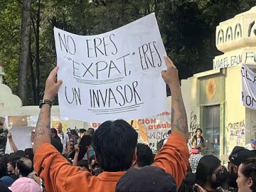 ‘¡Fuera gringos!’: Mexicans take to the streets to protest gentrification and the treatment of migrants in the U.S.