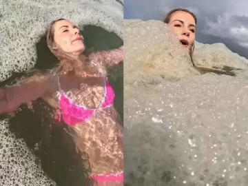 Michelle Sky Hayward Swims Happily in ‘Sea Foam’ Unaware It Was Sewage