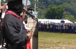 With Palestinian flags, EZLN rejects the situation in Gaza