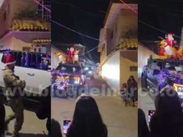 Members of Los Tlacos, or the Sierra Cartel, decorated stolen trucks and held a Christmas parade in Guerrero, handing out candy.