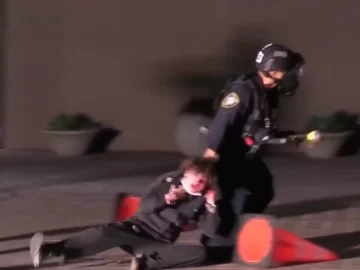 DHS “Nonlethal” Round Blinds LA Protester for Life