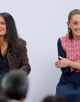 Salma Hayek and Claudia Sheinbaum as Rockstars