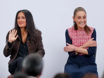 Salma Hayek and Claudia Sheinbaum as Rockstars