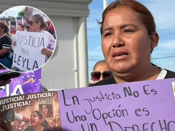 Family and friends of Leyla Monserrat march in San Luis Río Colorado
