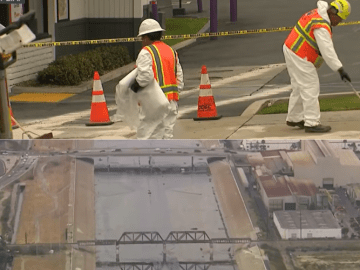 East LA Oil Spill Sends Crude Oil Into LA River After Fiber-Optic Crew Hits Underground Pipeline