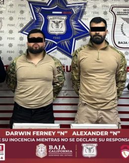 Two Colombians Linked to Criminal Cell Arrested in Mexicali: Found with a Glock and Two Vehicles Stolen in the U.S.