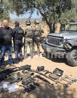 In Tecate, “El Checo,” plaza boss and leader of “Los Volteados” of the CJNG, a group made up of traitors from the Sinaloa Cartel, was arrested.
