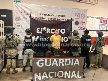 Héctor Yovanhi—a hit squad leader for “El Aquiles” (part of the “La Mayiza” faction)—was arrested in Tijuana; he was carrying a rifle and even grenades.