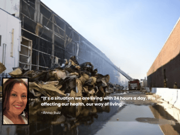 Boyle Heights Residents Say Lineage Warehouse Fire Smell Has Become Unbearable: “At This Moment, There Is No Way Out”