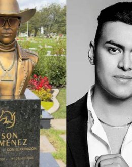 This is what the memorial for Yeison Jiménez, “El Aventurero,” looks like.