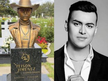 This is what the memorial for Yeison Jiménez, “El Aventurero,” looks like.