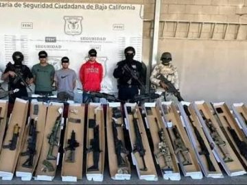 “Sargento Phoenix” Arrested in Mexicali with a Rifle, Four Handguns, and 560 Doses of Methamphetamine