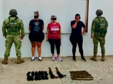 28 criminals arrested by federal and state forces in the community of El Roble, Mazatlán