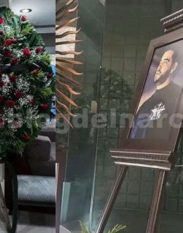 Photos Circulate from the Wake of Influencer César Gastélum, Executed in Culiacán; Alejandro Fierro (“Elsa Buchona”) Sent a Rose Wreath