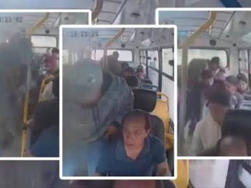 Three public transport passengers were shot in Puebla after confronting the thieves robbing them; a woman was critically injured.