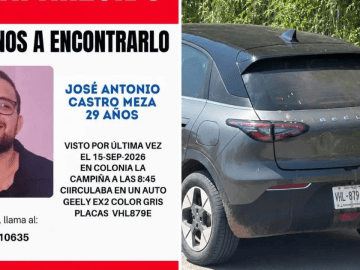 US Citizen José Antonio Castro Meza Missing in Sinaloa for Two Days