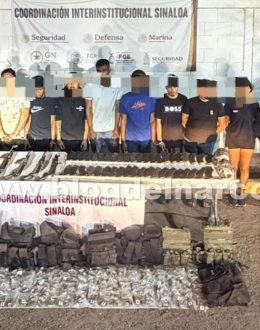 Nine hitmen, including four Colombians and a Cuban, were arrested in the Agua Verde community of El Rosario, Sinaloa.